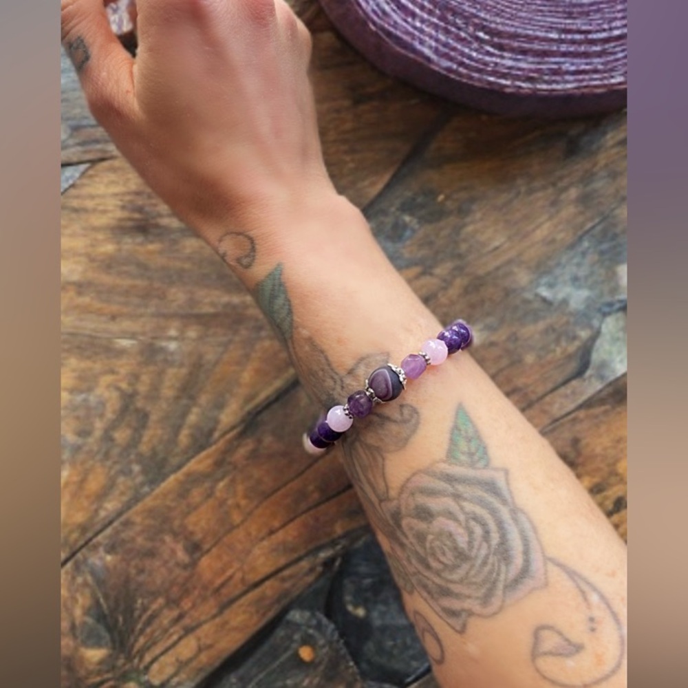 Violet Veil - Handmade Amethyst Bracelet